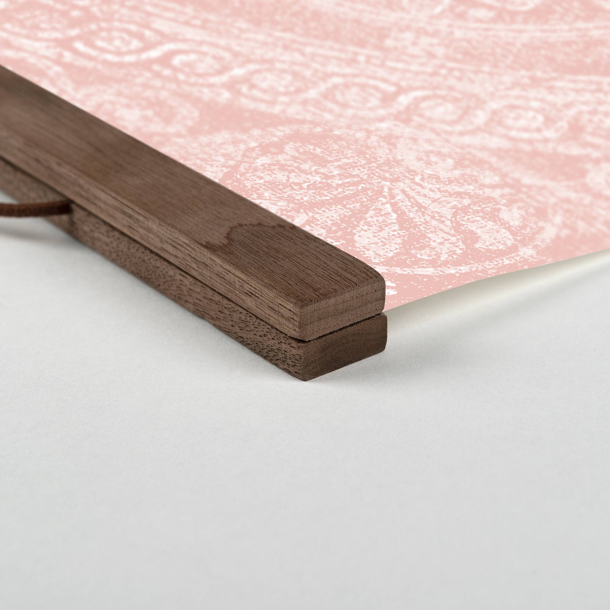 Distressed Blush Element Teak Hanging Canvas